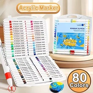 Acrylic Marker Pen Set Box packed Coloring Set Color Pen Painting Highlighter Pen Set Art Supplies