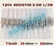 Resistor 0.5w 1/2w 39k 47k 51k 56k 68k 82k 39 47 51 56 68 82 kOhm - 82k ohm