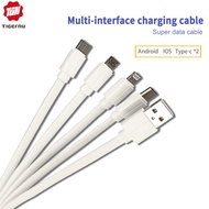【Mới】tigernu Cáp USB Loại 4A Mới Cáp Dữ Liệu Sạc Nhanh 3 Trong 1 Cho Redmi Note 7 Samsung Huawei Xia