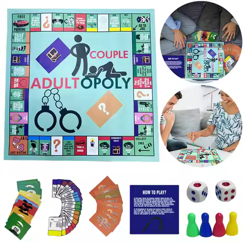 Adultopoly Board Game Couple Adult Opoly Board Game Relationship Card Game Portable Couple Game Vale