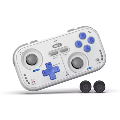 IINE Retro Pocket Game Controller Compact Portable with Hall Joysticks 1000Hz Recessed Joystick Cust