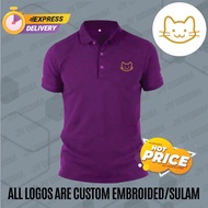 HEBAT HD PRINTING CUTE KITTEN DESIGN 200GSM PREMIUM COTTON POLO SHIRT [CODE05]
