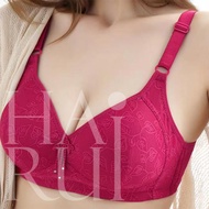 HARUI 678 Ladies Non Wired Floral Patterned Bra Full Covered Cup C/D Big Size 36-46