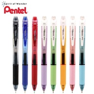 HITAM MERAH Pentel Energel Pen BLN105 0.5mm Gel Pen Color Ink Black Blue Red Quality Ballpoint - Unit - SHESB