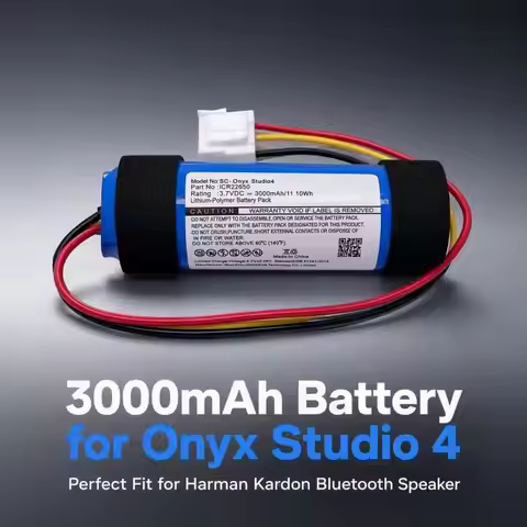 ICR22650 3.7V 3000mAh Replacement Battery Compatible with Harman Kardon Onyx Studio 4 Bluetooth Spea