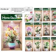 3pcs/Set 5D Removable Emboss Wall Sticker Plants Decals Living Home Decoration35x50 fx-fd-ay