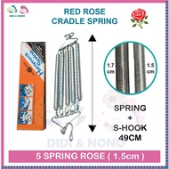 Rose Hammock Spring Baby Cradle 5pcs Spring Buaian Bayi
