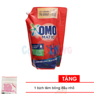 Nước giặt OMO Matic cửa trên túi 3.9kg Tặng 1 bịch tăm bông đầu nhỏ