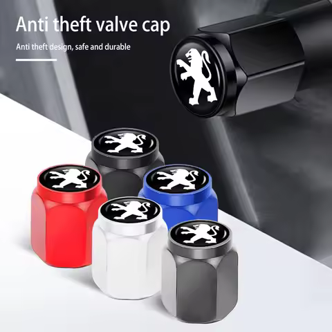4pcs Car Wheel Tire Valve Caps Tyre Rim Stem Covers Universal For Peugeot Expert Rifter 206 307 308 