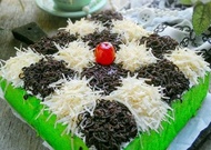 Brownies pandan kukus homemade