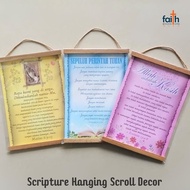 Scripture Hanging Scroll Decor | Wall Decoration | Hanging Decor | Bible Verse