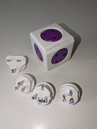 Used 100% working 5 socket output Powercube rewirable Eco model by Allocacoc with HK UK USA Euro plu