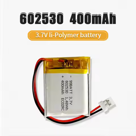 1-5pcs 602530 Battery 3.7V Polymer Rechargeable Lithium Batteries 062530 400mAh for Bluetooth Headph