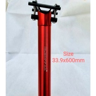 MERAH Aceoffix Seatpost Size 33.9mm Length 600mm Red Folding Bike Seatpost