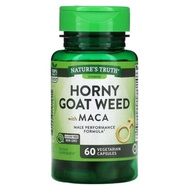 Natures Truth Horny Goat Weed with Maca  Tribulus Yohimbe [ 60 Vegetarian Capsules ] L-Arginine HCI 