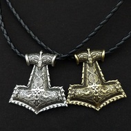 Nordic Mythical Meaning Unols Amulet Necklace Crow Thor Hammer Pendant Primal Animal Rune Necklace