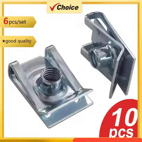 10pcs U Type Clips with Thread M6 M5 M4 M8 8mm 5mm 6mm 4mm Reed Nuts for Car Motorcycle Scooter ATV 