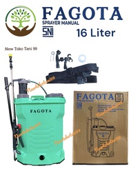 sprayer MANUAL FAGOTA 16 liter tangki semprot pompa semprotan hama pupuk desinfektan SNI
