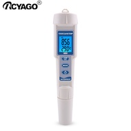 RCYAGO เครื่องทดสอบคุณภาพนํ้าอุปกรณ์ทดสอบค่า PH PH-3508แบบ4 In 1เครื่องวัด TDS EC สำหรับสระว่ายน้ำ