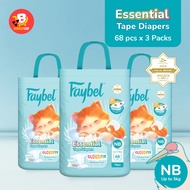 Faybel Baby Essestial TAPE Diaper - NB 68pcs (TAPE)