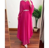 Shabira Kaftan Wanita Remaja Dewasa Terbaru 2025 Simple Elegam Kekinian Viral Bahan Ceruty Babydoll 