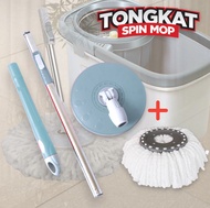 Viling Store - Tongkat Pel dan Kain Pel Dengan Diameter 16.5cm Refill Kain Pel / Set Kepala Spin Mop