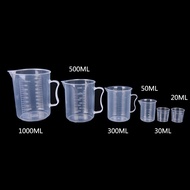 [prosperityus1] 20/30/50/300/500/1000ML Plastic Measuring Cup Jug Pour Spout Surface Kitchen, [SG]