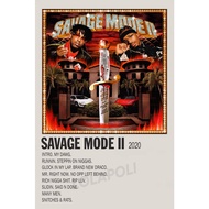 Savage Mode II Album Cover Poster - 21 Savage & Metro Boomin