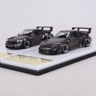 MC 1/64 Porsche RWB964 993 Black Alloy Diecast Car Model Toy Birthday Gift