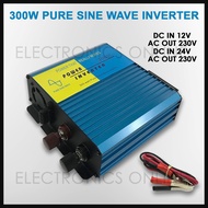 300W Pure Sine Wave Power Inverter DC 12/24V to AC 230V Car Inverter DC to AC Pure Sine Wave Inverte