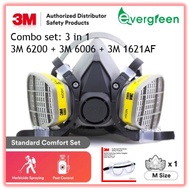3M 6200 Half Facepiece Respirator + 6051 3M A1Organic Vapor Cartridge