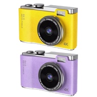4K CCD 8X Digital Zoom Digital Camera for Student Compact Digital Photography Camera 180°Flip Screen