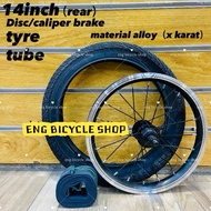 COMBO SET ALLOY RIM BASIKAL 14inch TAYAR TUBE/Rim basikal /Tayar basikal /Tube basikal/Tyre bicycle/