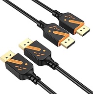 RyzzRooa DisplayPort Cables 3 Feet, 2-Pack DP to DP Cables, 4K Display Port Cable Male to Male Adapter with 2K@165Hz, 2K@144Hz Support 3D, HDR for Gaming Computer TV Monitor Docking Station…