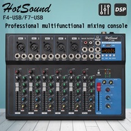 HotSound F7/F4 USB professional mixer 7-channel built-in na EQ 16DSP recording function na sumusupor