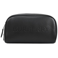 BURBERRY 8061363 經典LOGO牛皮拉鍊萬用包/手拿包.黑