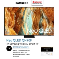 SAMSUNG 75" Neo QLED QN70F 4K Vision AI Smart TV QA75QN70FAKXXM | TV Pintar 智能电视
