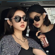2025 Xiaoxiang High-End Feeling Pearl Chain Polarized Sunglasses Fashion Anti-Ultraviolet Exquisite 
