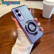 Jingsanc vỏ điện thoại mạ mềm cho Vivo y04/Vivo y29s 5g với khung xoay long lanh Vỏ chống sốc rõ ràn