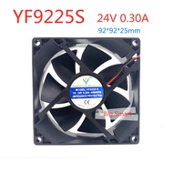 1pcs YF9225 S DC 24V 0.30A 9225 frequency converter cooling fan 92*92*25mm YF9225S