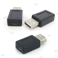 Black USB 2.0 Type A male Female to Micro USB B Female Adapter Plug Converter to Micro USB Connector