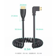 Mini Adapter Cable hdTV Retractable Spring Computer Tablet Camera Cable Version 1.4 4K60hz