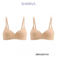 (Set 2 ชิ้น) Sabina เสื้อชั้นใน (ไม่มีโครง) รุ่น Pretty Perfect รหัส SBXU8301 สีเนื้อ