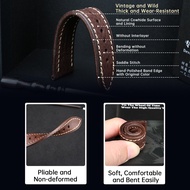 MAIKES Handmade Watch Band Genuine Cow Leather Watch Strap With Butterfly Buckle Bracelet For MONTBLANC Tudor Watchbands