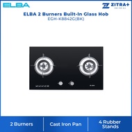 ELBA 2 Burners Built-In Glass Hob EGH-K8842G(BK)