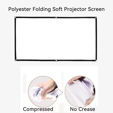Thinyou 60inch 72inch 84inch 100inch 120inch for 16:9 Portable Simple Soft Thin Projector Screen Fol