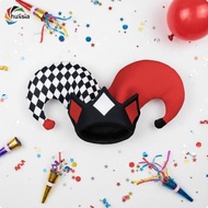 [chulisia] Fun Checkered Fool Party Hat Silly Plush Clown Costume Cap for Childrens Event Stage Show