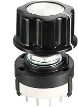 uxcell 2P6T 2 Pole 6 Throw 1 Deck Band Channel Rotary Switch Selector with Plastic Knob