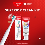 SUPERIOR CLEAN KIT [Colgate Total Battery Toothbrush + Colgate Total Charcoal Clean Toothpaste 150g]
