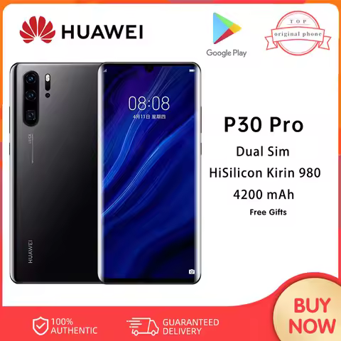 HUAWEI P30 Pro Smartphone Android Phone 6.47'' 256GB 40MP+32MP Cellphones Dual SIM Google Play Store